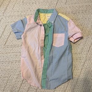 Crewcuts Multicolor Striped Button Down Shirt, size 8